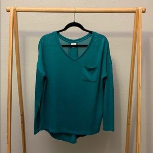 Merona Women’s Drop Sleeve Knit Top Green Size M